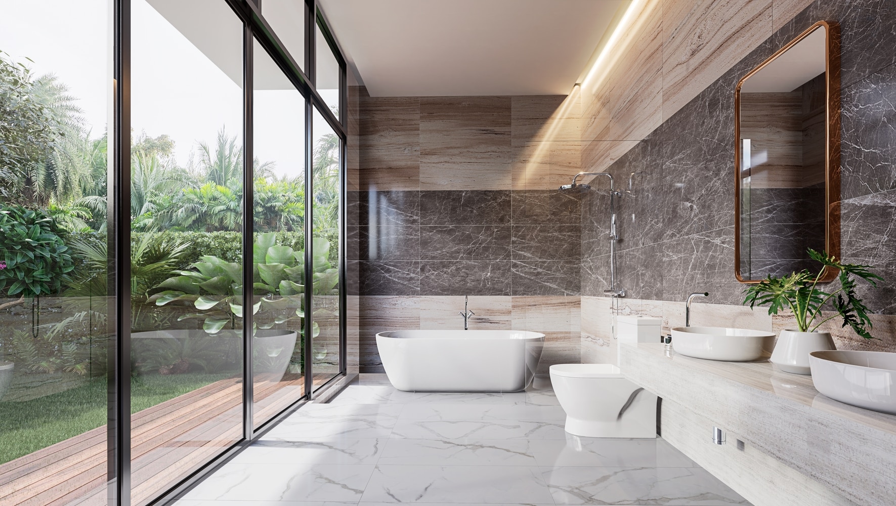 Gatineau/Ottawa Bathroom renovation services with tiles idea